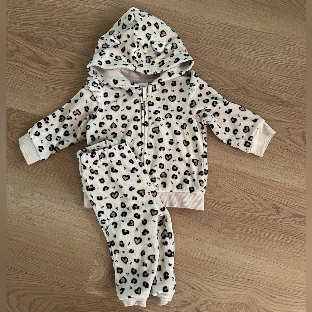 Little Me Leopard Print Baby Set